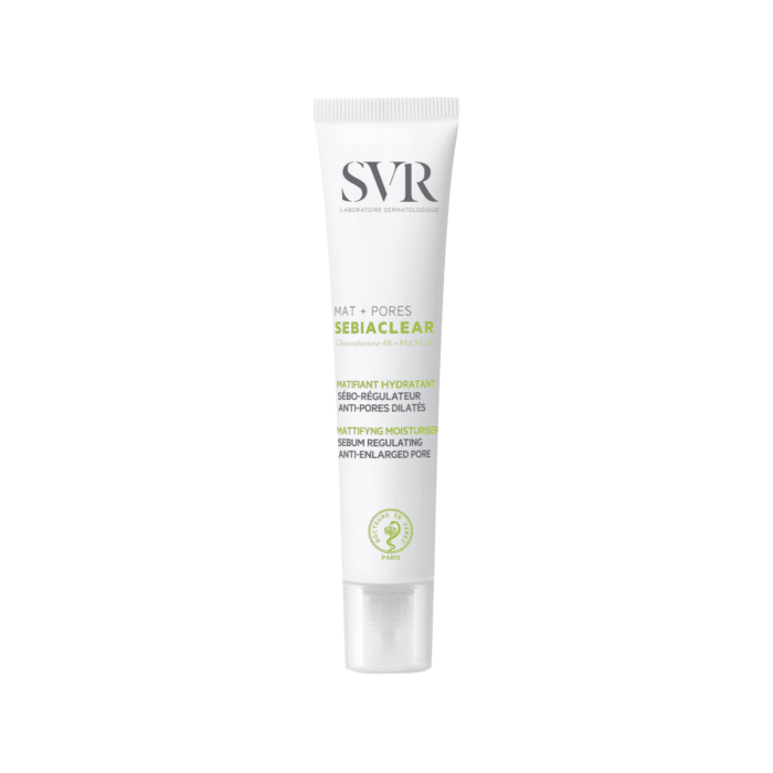 SVR SEBIACLEAR MAT+PORES poras sutraukiantis ir matinį efektą suteikiantis veido kremas, 40 ml