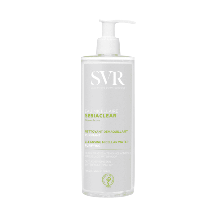 SVR SEBIACLEAR EAU MICELLAIRE micelinis vanduo riebiai ir mišriai odai, 400 ml