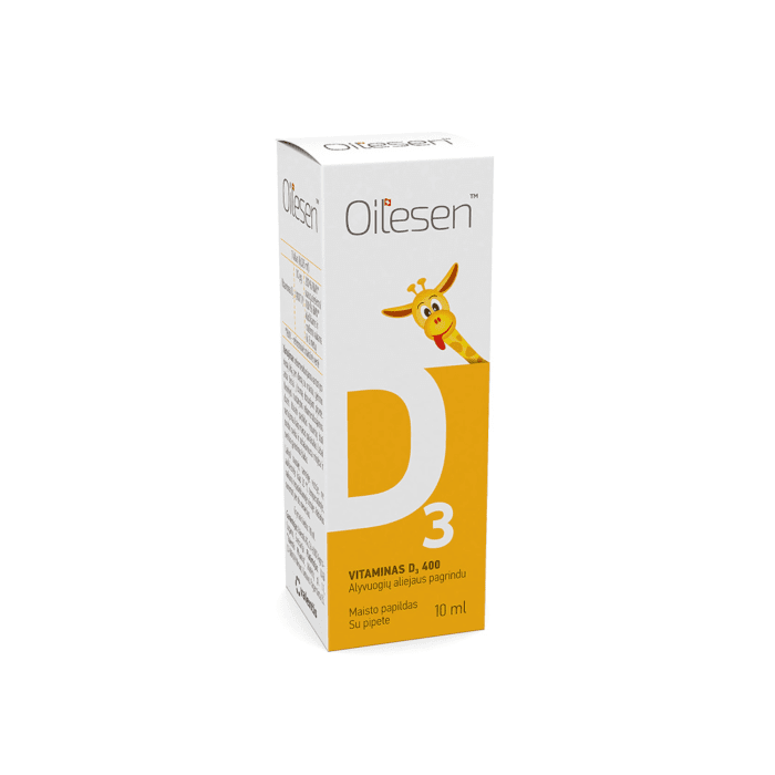 OILESEN Vitaminas D3 400 geriamieji lašai, 10 ml