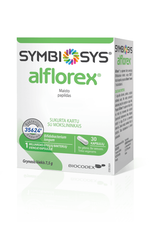 SYMBIOSYS ALFLOREX kietosios kapsulės, N30
