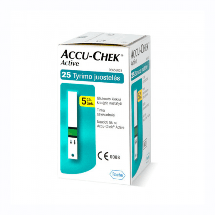 ACCU-CHEK diagnostinės juostelės ACTIVE N25
