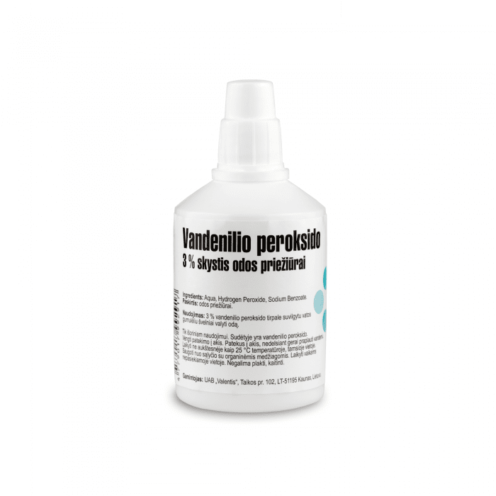 VANDENILIO PEROKSIDO 3% skystis odos priežiūrai 100 ml