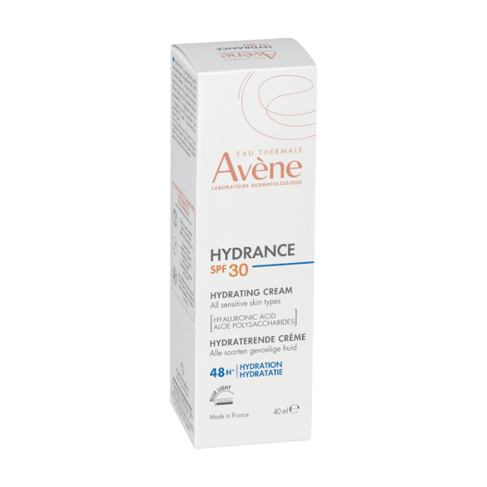 AVENE apsauginė drėkinamoji emulsija HYDRANCE LIGHT, SPF 30, 40 ml