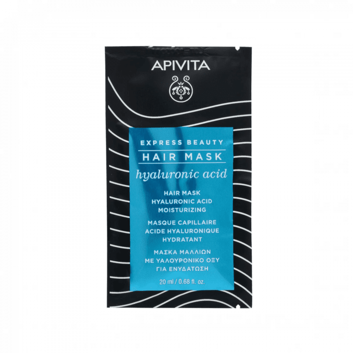 APIVITA kaukė plaukams su hialuronu, drėkinamoji EXPRESS BEAUTY 20 ml