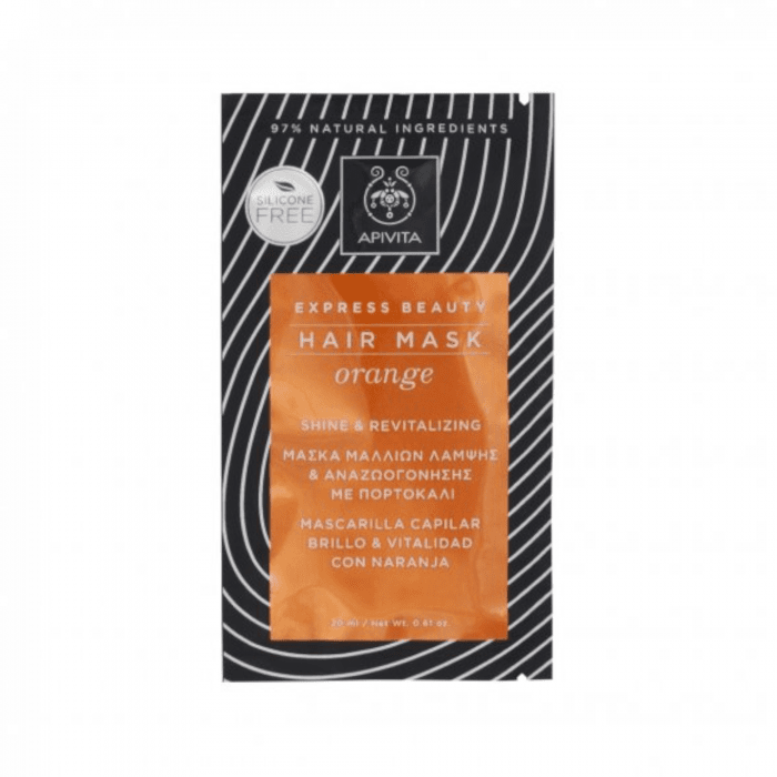 APIVITA kaukė plaukams su apelsinais, gaivinamoji EXPRESS BEAUTY 20 ml