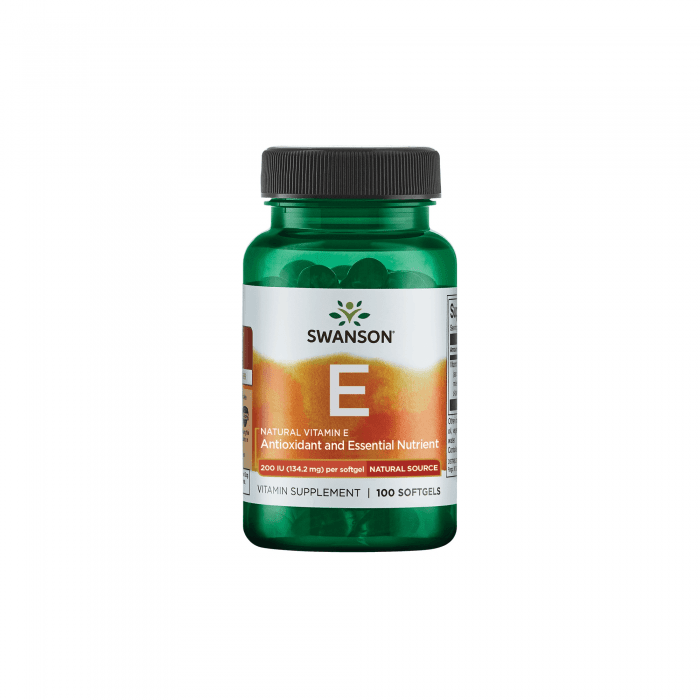 SWANSON Vitaminas E kapsulės, N100