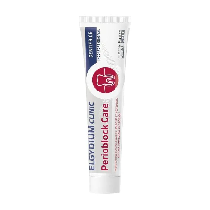 ELGYDIUM CLINIC dantų pasta PERIOBLOCK CARE trapių dantų ir dantenų apsaugai, 75 ml