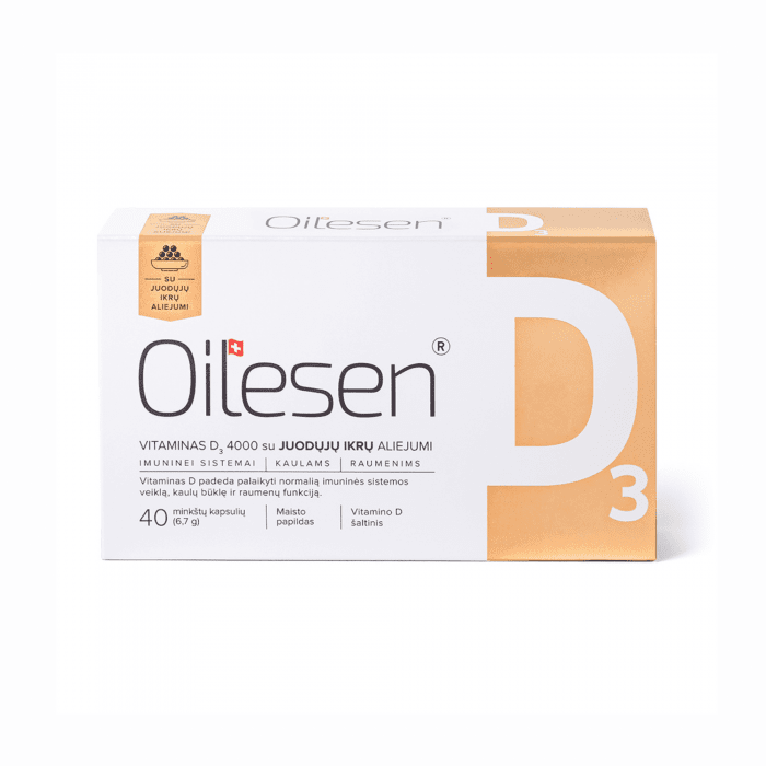OILESEN VITAMINAS D3 su juodųjų ikrų aliejumi, N40