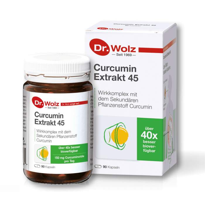 DR WOLZ Curcumin Extract 45 kapsulės, N90