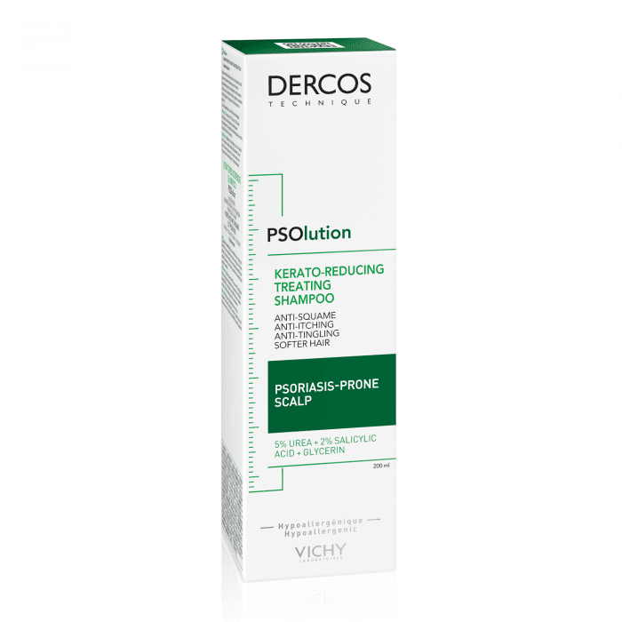VICHY šampūnas nuo pleiskanų psoriazės pažeistai odai DERCOS PSOLUTION 200 ml