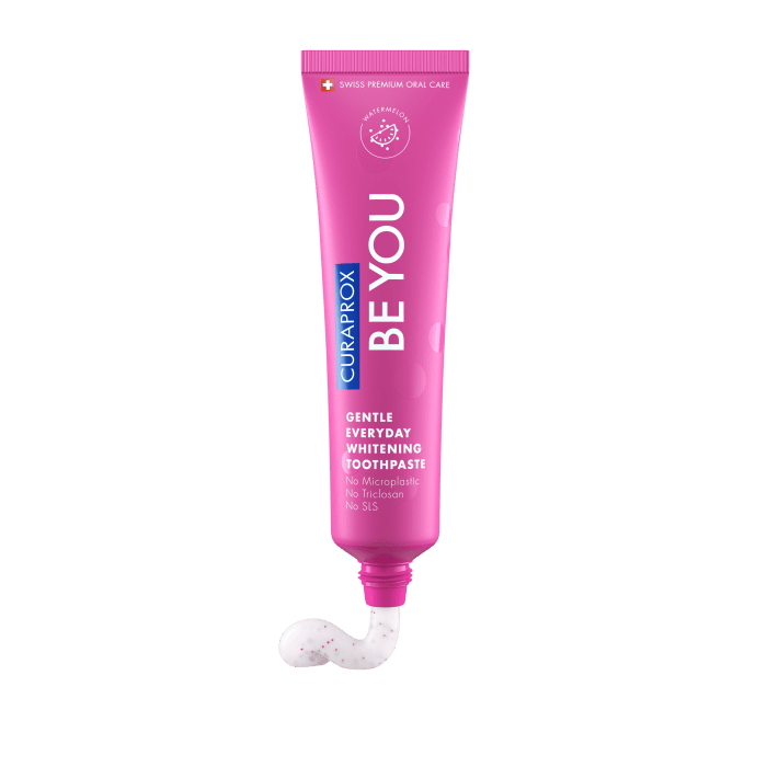 CURAPROX balinanti dantų pasta BE YOU, arbūzų + mėtų skonio, rožinė, 60 ml