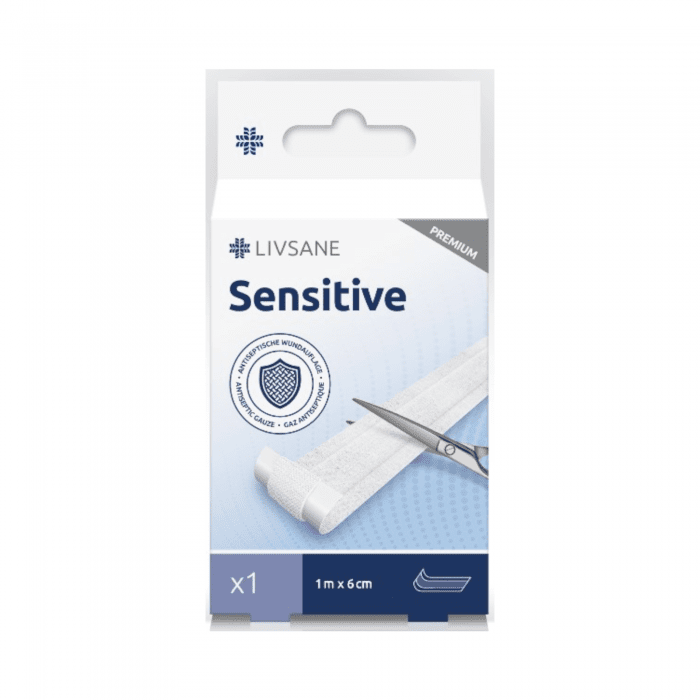 LIVSANE Sensitive pleistro juostelė 1 m x 6 cm