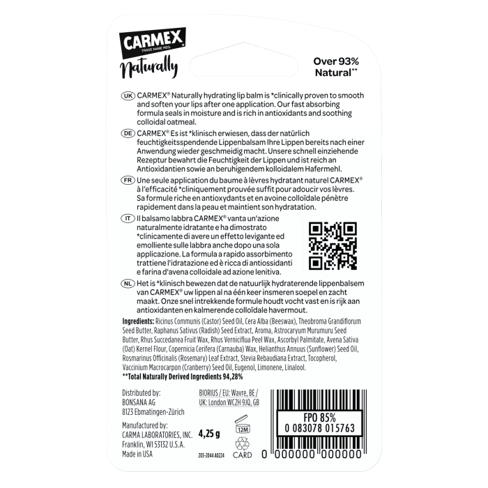 CARMEX pieštukinis lūpų balzamas BERRY 4,25 g