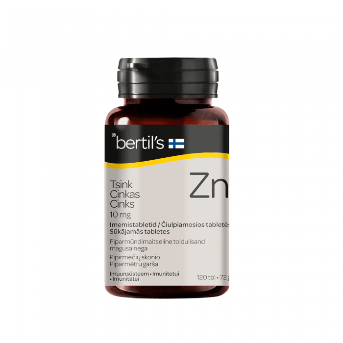 Bertil’s Cinkas 10 mg čiulpiamosios tabletės N120