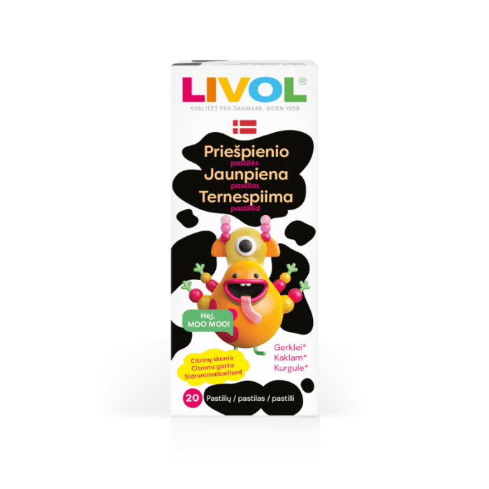 LIVOL Priešpienio pastilės, N20