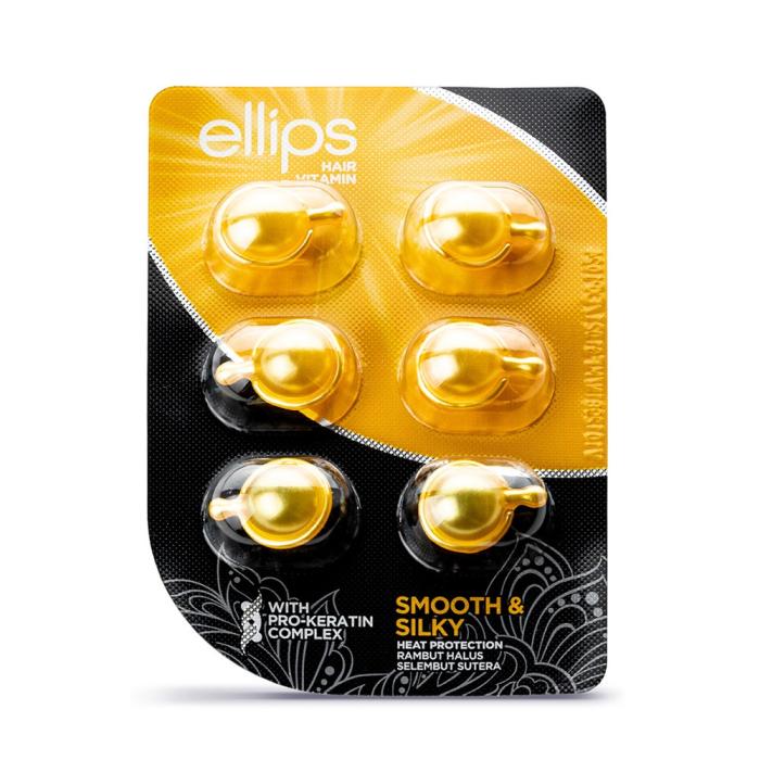 ELLIPS tepami vitaminai drėgmės atstatymui su keratinu SMOOTH & SILKY PRO KERATIN N6