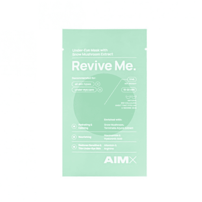 AIMX drėkinanti ir gaivinanti paakių kaukė su hialuronu REVIVE ME 5 ml