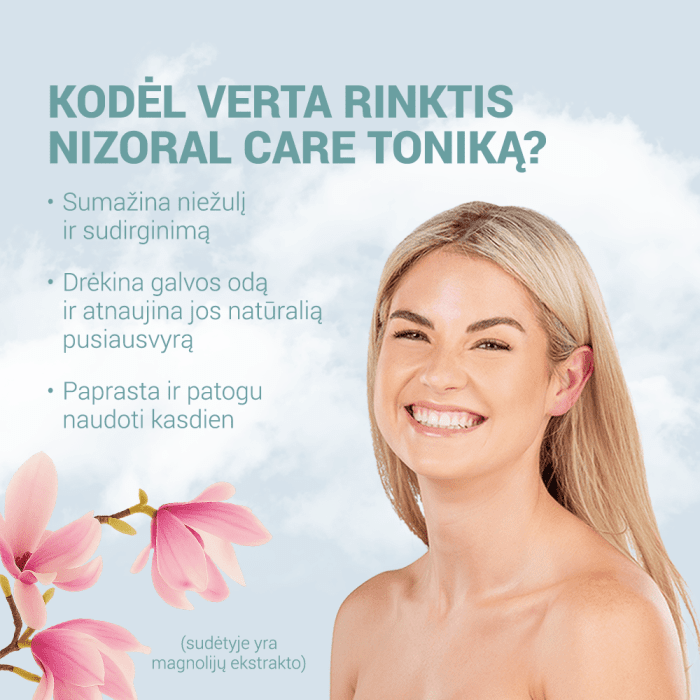 Nizoral kosmetinis tonikas galvos odai CARE 100 ml