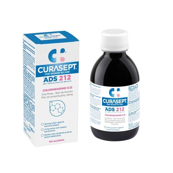 CURASEPT skalavimo skystis su 0,12% chlorheksidino ADS 212, 200 ml