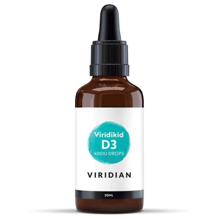 VIRIDIAN skystas vitaminas D3 vaikams "VIRIDIKID VITAMIN D Drops" 400IU, 30 ml