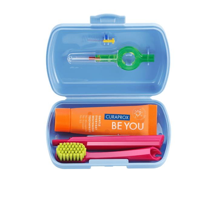 CURAPROX kelioninis rinkinys Travel Set, mėlynas