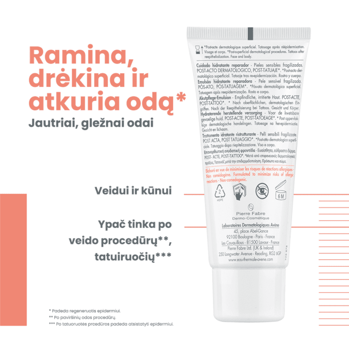 AVENE emulsija sudirgusiai odai CICALFATE 40 ml