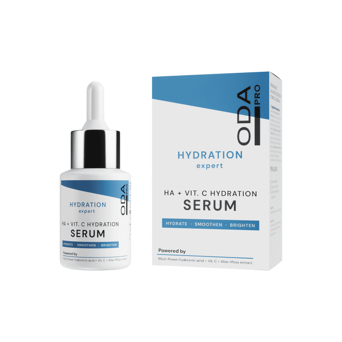 ODA PRO drėkinamasis hialurono rūgšties ir vitamino C serumas 30 ml