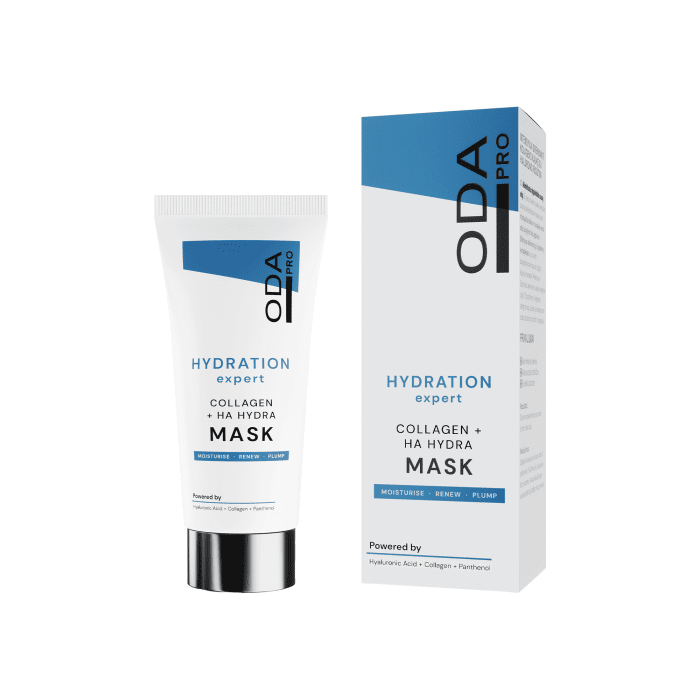 ODA PRO intensyviai drėkinanti kolageno kaukė su hialurono rūgštimi 50 ml