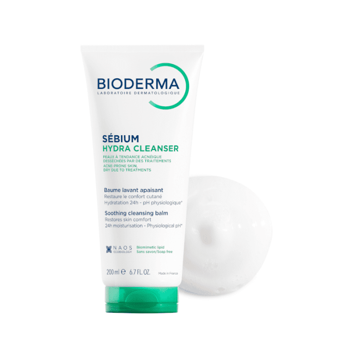 BIODERMA raminamasis prausiamasis balzamas į spuogus linkusiai odai SEBIUM HYDRA CLEANSER, 200 ml