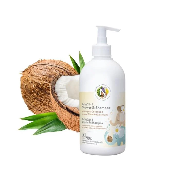 NATURAL kūdikių dušo želė „Du viename“ (2 in 1), 500 ml
