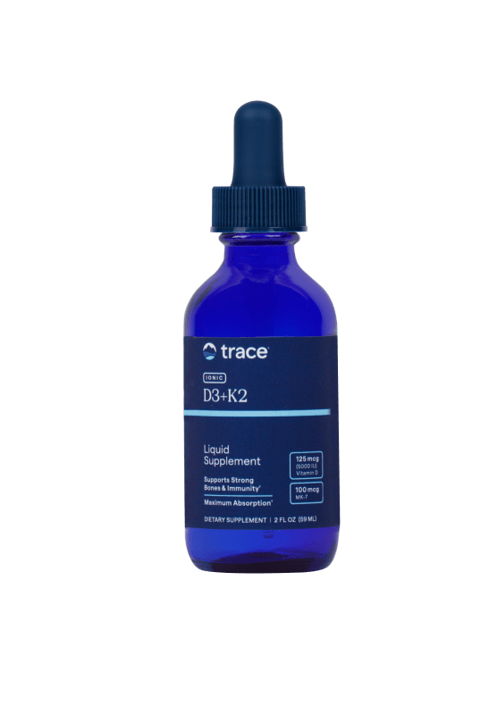 TRACE MINERALS vitamino D3 ir K2 396 dozės, 59 ml
