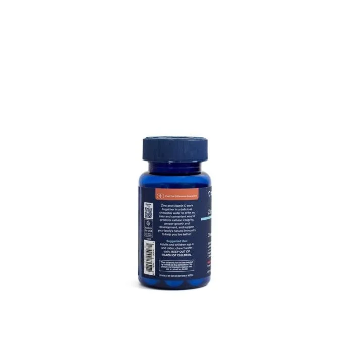 TRACE MINERALS Cinkas ir Vitaminas C imunietui, kramtomosios tabletės N60