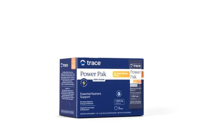 TRACE MINERALS POWER PACK Imunitetui ir energijai elektrolitai su vitaminu C  N30
