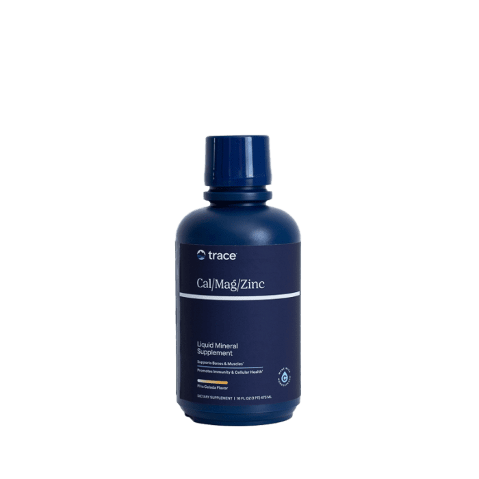 TRACE MINERALS joninių mineralų kompleksas: kalcis magnis cinkas ir vitaminas D skystoje formoje 473 ML N1
