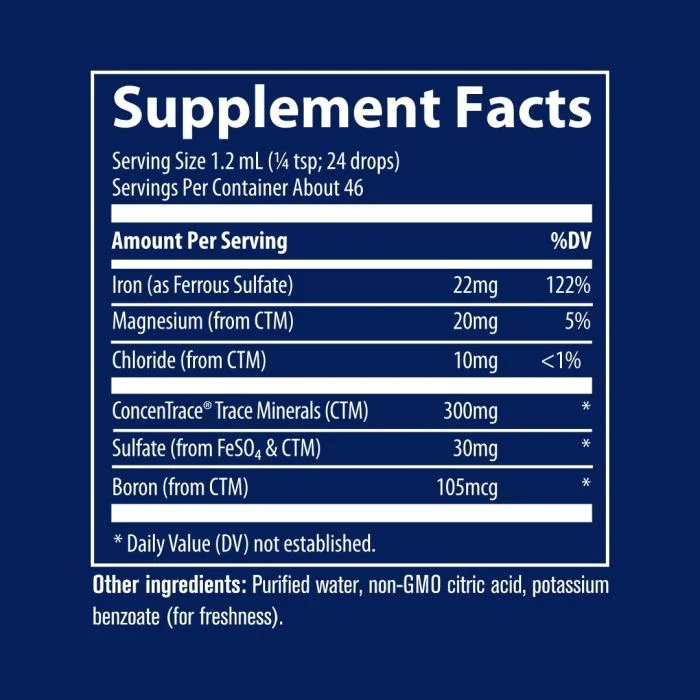 TRACE MINERALS skysta joninė geležis 22 mg, 56 ml