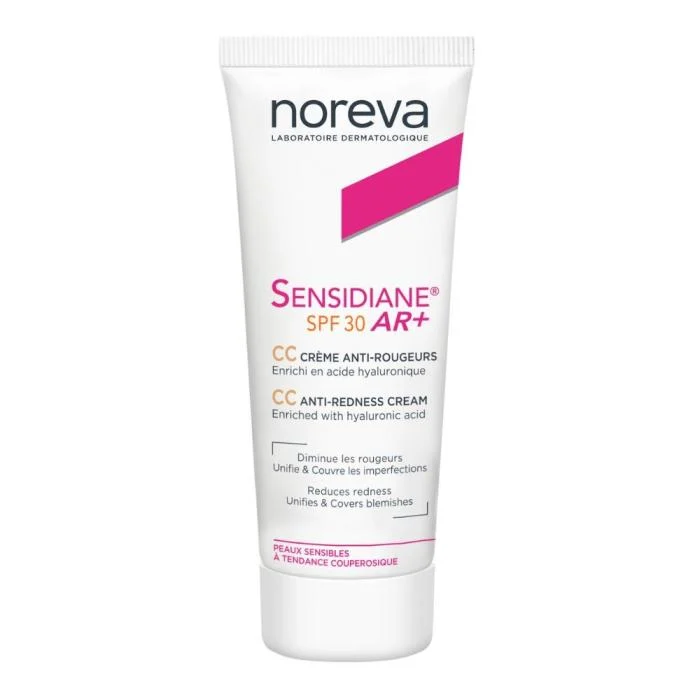 NOREVA veido raudonį mažinantis toninis CC kremas SENSIDIANE® AR+, SPF 30, 40 ML