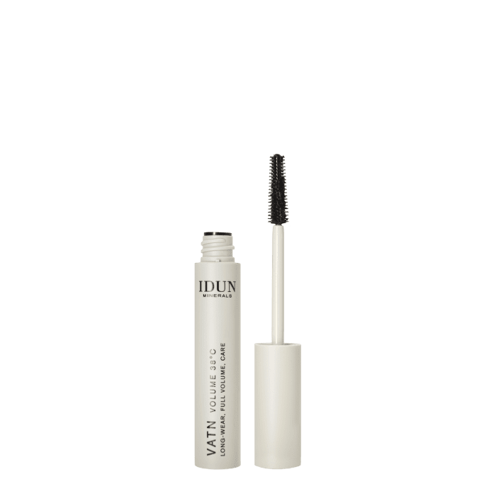 IDUN Minerals suteikiantis apimties vandeniui atsparus blakstienų tušas, juodos spalvos VATN VOLUME Nr.5016, 9 ml