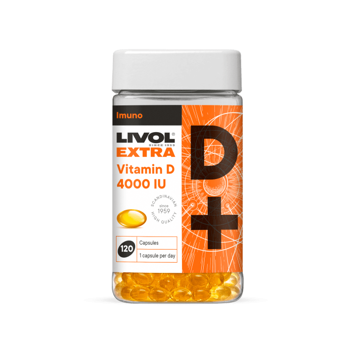 LIVOL EXTRA Vitaminas D 4000 TV, N120