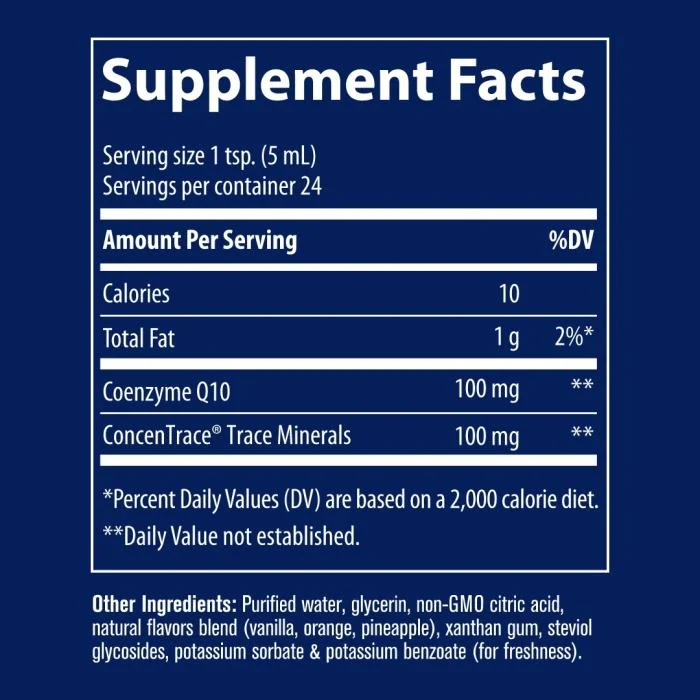 Trace Minerals kofermentas Q10 100 mg, 118 ml