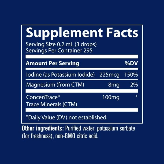 Trace Minerals, Joninis Jodas 225mcg, 59 ml