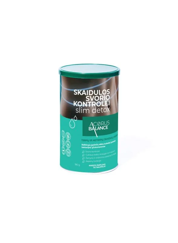ACORUS BALANCE skaidulos svorio kontrolei SLIM DETOX FIBER, 180 g