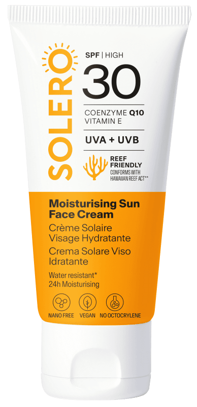 SOLERO drėkinamasis veido kremas nuo saulės SPF 30, 50 ml