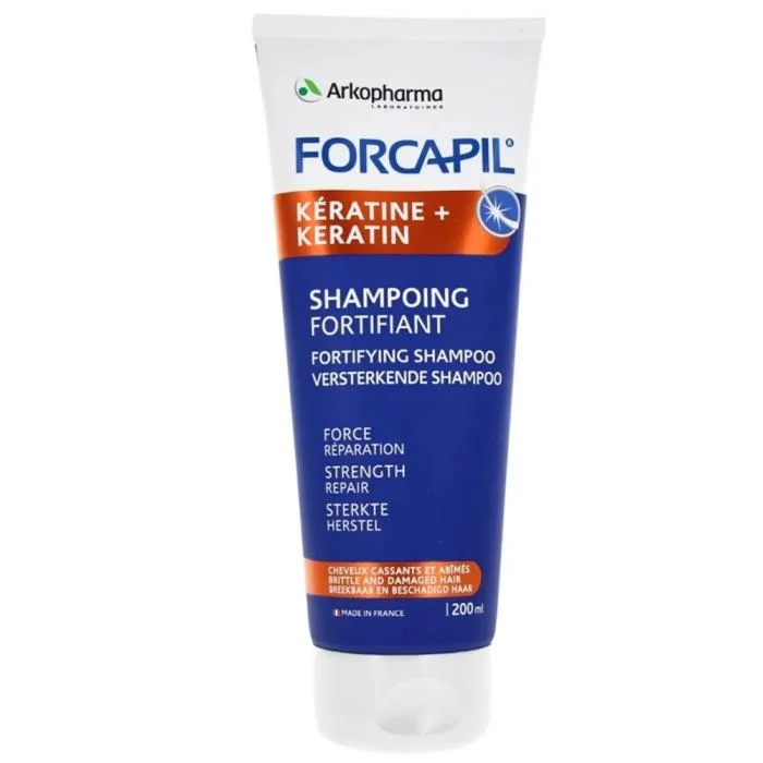 FORCAPIL KERATIN+ FORTIFYING SHAMPOO-šampūnas su keratinu silpniems ir pažeistiems plaukams, 200ML
