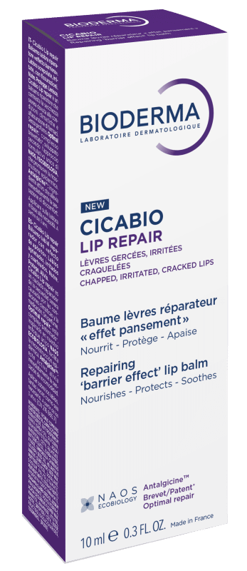 BIODERMA balzamas suskeldėjusioms, sudirgusioms, sutrūkinėjusioms lūpoms, CICABIO LIP REPAIR, 10 ml