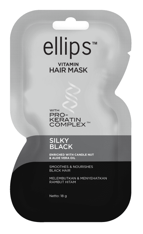 ELLIPS plaukų kaukė „Silky Black Pro Keratin“ 18 g