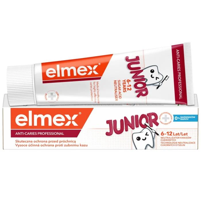 ELMEX dantų pasta vaikams nuo ėduonies ANTI-CARIES PROFESSIONAL JUNIOR, nuo 6−12 metų, 75 ml