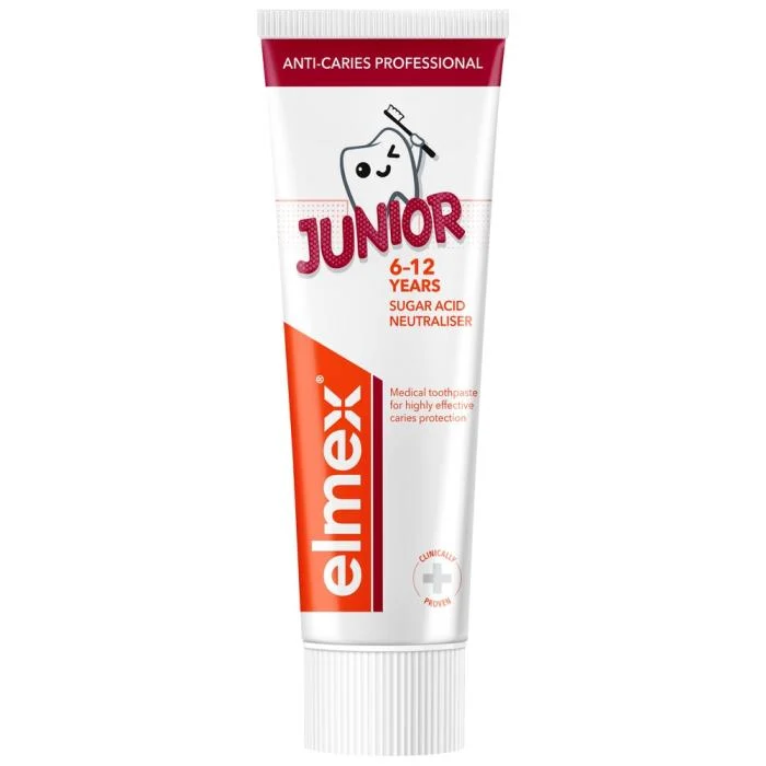ELMEX dantų pasta vaikams nuo ėduonies ANTI-CARIES PROFESSIONAL JUNIOR, nuo 6−12 metų, 75 ml