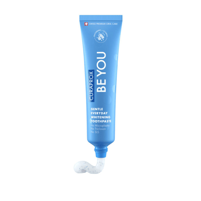 CURAPROX BE YOU balinanti dantų pasta, gervuogių + saldymedžio skonio, mėlyna, 60 ml