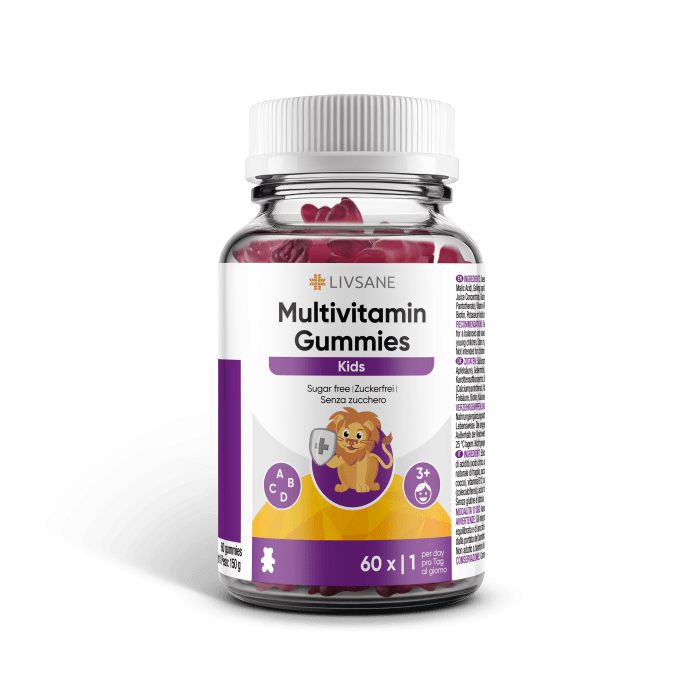 LIVSANE kids multivitaminai guminukai, N60