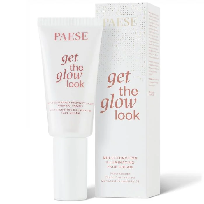 PAESE "GET THE GLOW LOOK" Daugiafunkcinis švytėjimą suteikiantis veido kremas/makiažo bazė